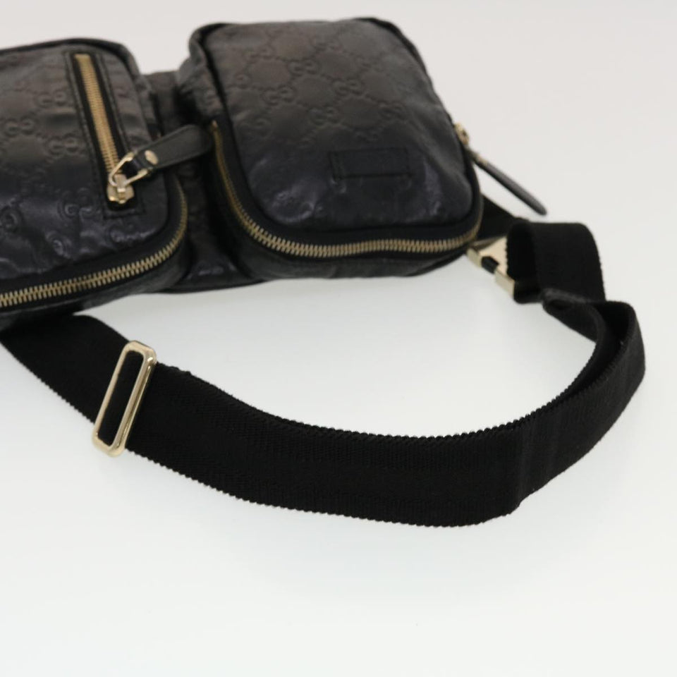 Gucci GG Canvas Guccissima Waist Bag Black 246417 am4450
