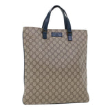 Gucci GG Canvas Tote Bag PVC Leather Beige am4470