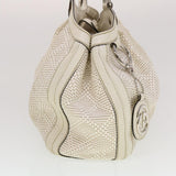 Gucci Diamante GG Canvas Hand Bag Leather White 211944 am4493