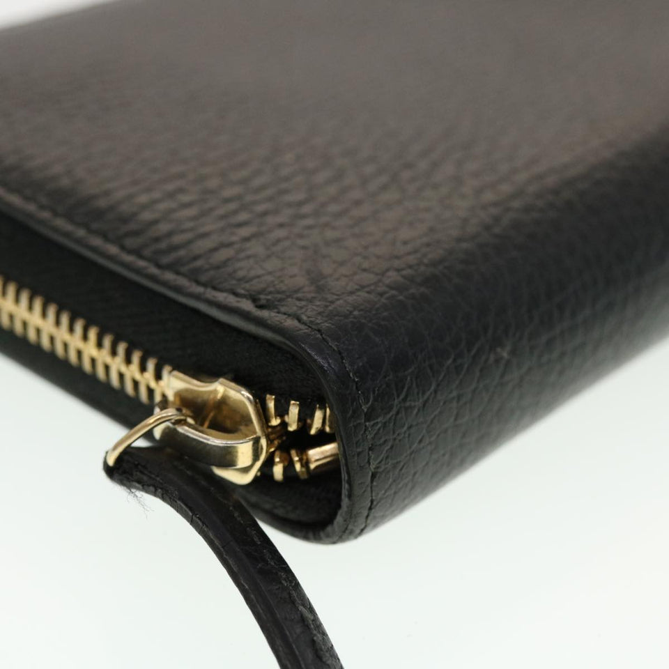 Gucci Interlocking Long Wallet Leather Black am4502