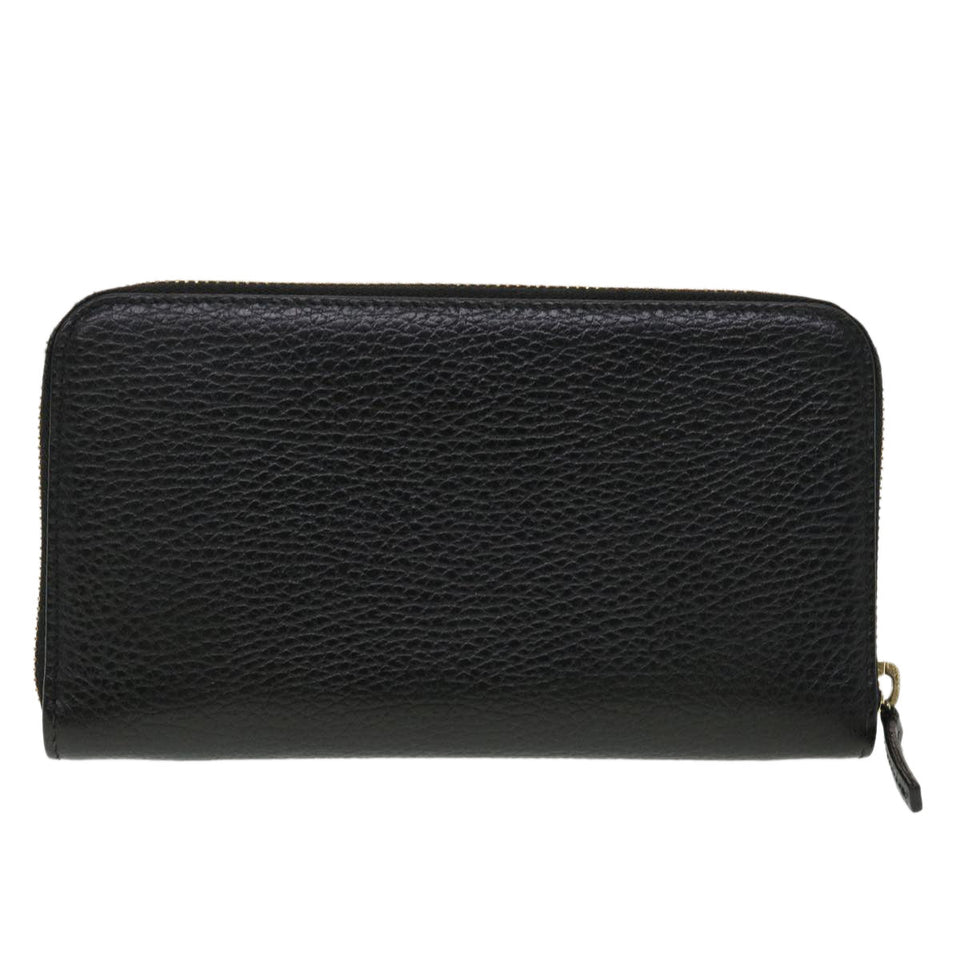 Gucci Interlocking Long Wallet Leather Black am4502