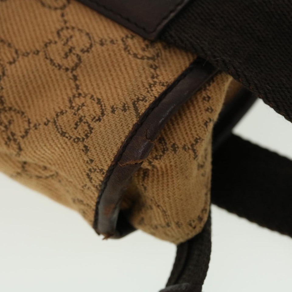 Gucci GG Canvas Tote Bag Leather Beige 28893 am4545