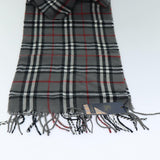 Luxury BurberrySs Nova Check Scarf Wool Gray Auth am6330