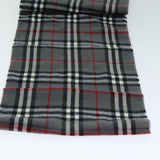 Luxury BurberrySs Nova Check Scarf Wool Gray Auth am6330