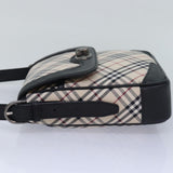 Luxury BurberrySs Nova Check Shoulder Bag Canvas Beige Auth am6582A