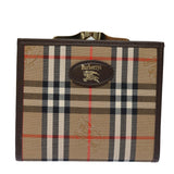 Luxury BurberrySs Nova Check Wallet Canvas Beige Auth am6671