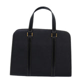Luxury BurberrySs Hand Bag Leather Black Auth am6686