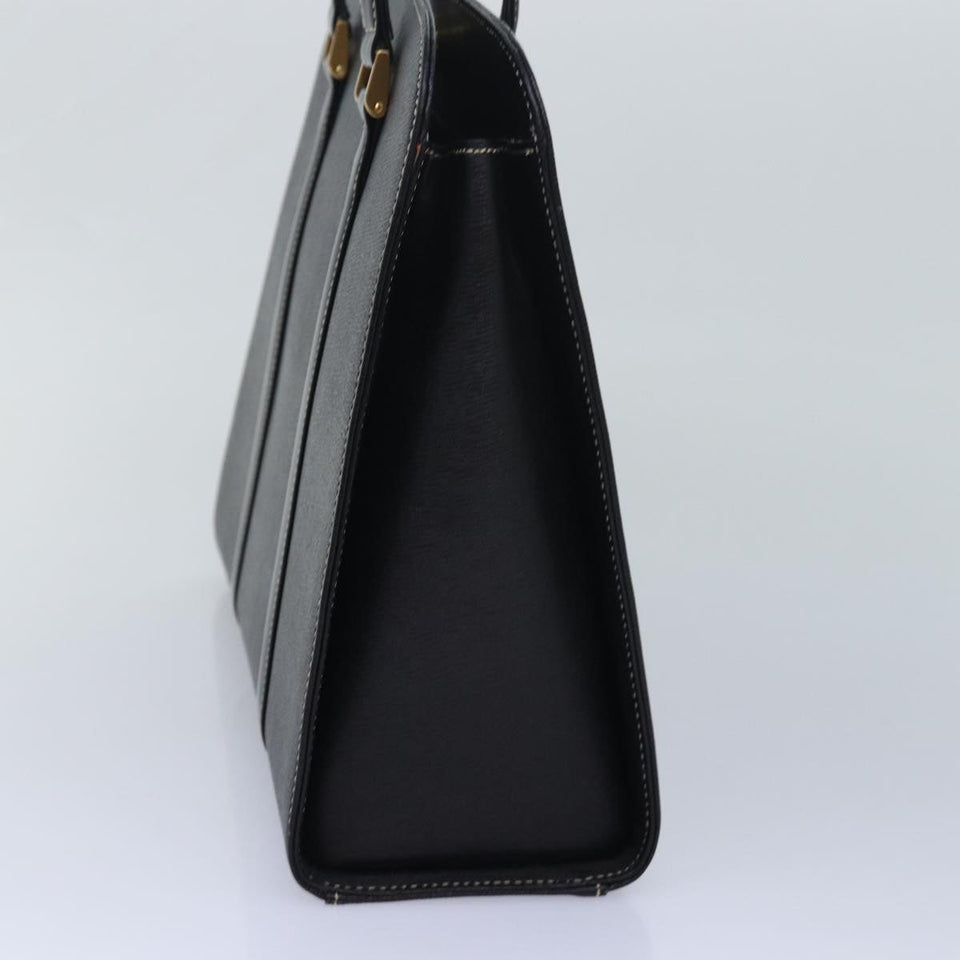 Luxury BurberrySs Hand Bag Leather Black Auth am6686
