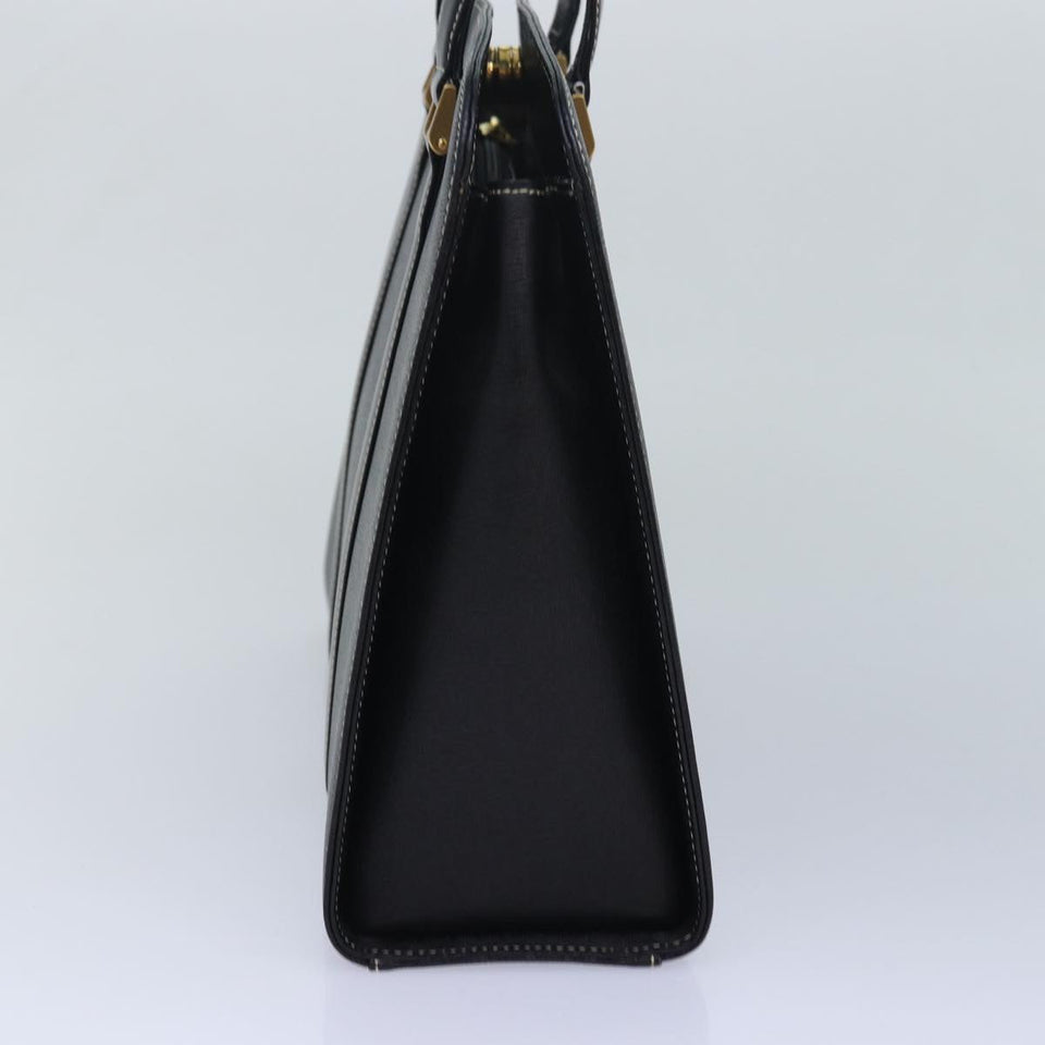 Luxury BurberrySs Hand Bag Leather Black Auth am6686