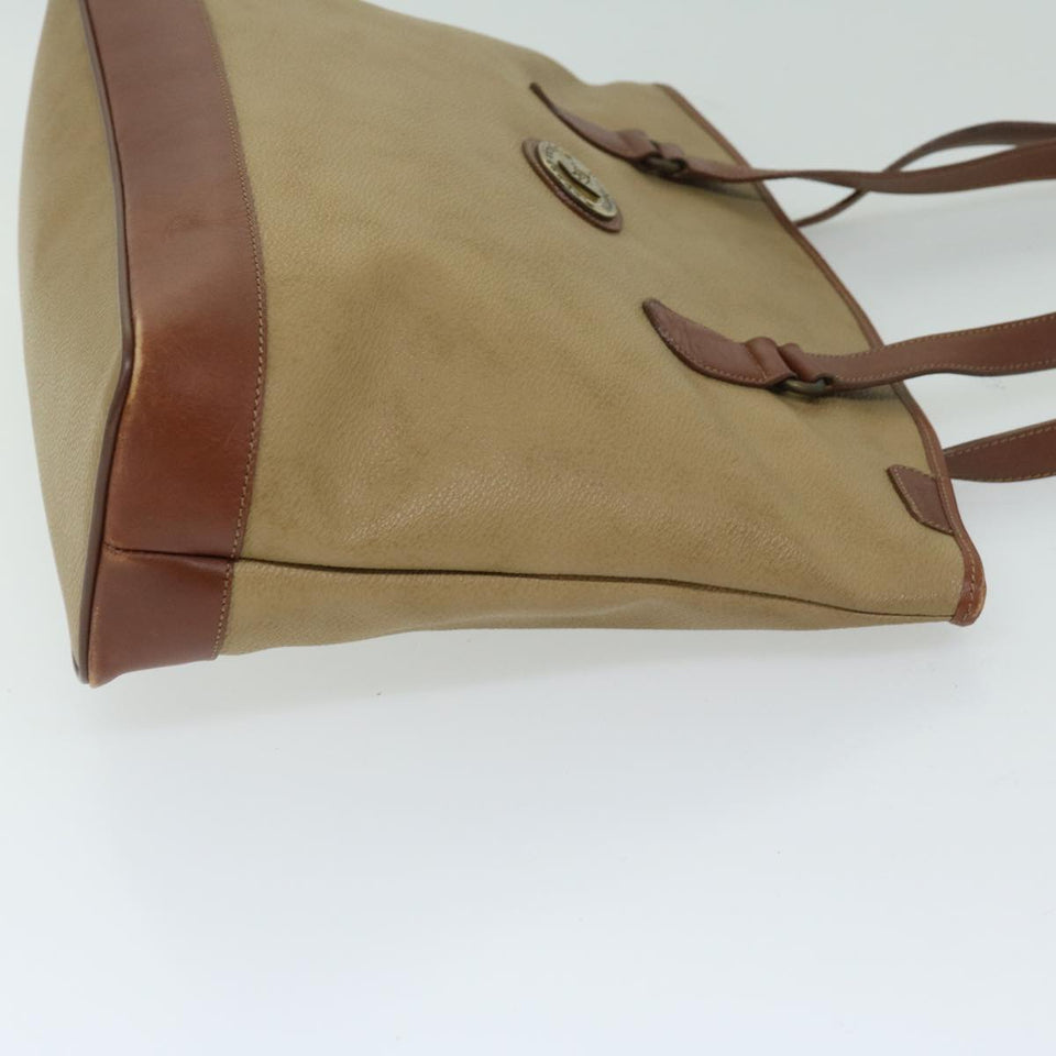 Luxury BurberrySs Shoulder Bag PVC Beige Auth ar11499