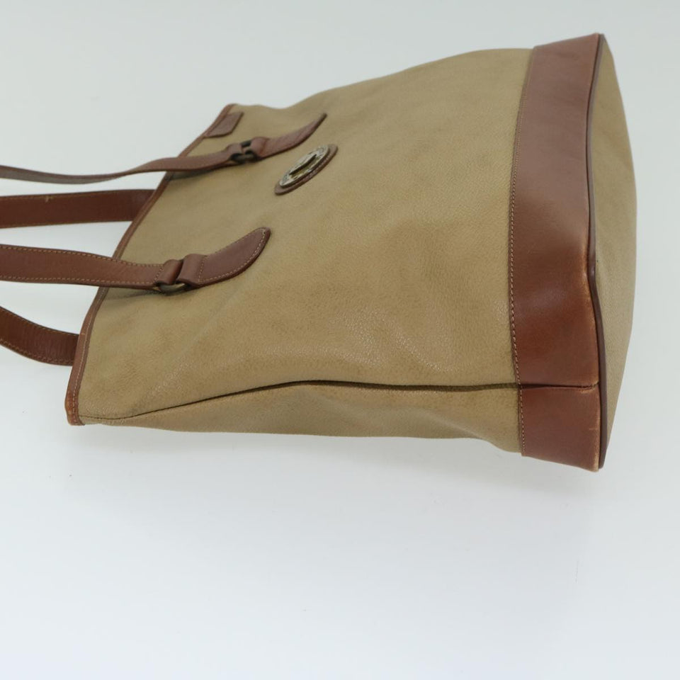 Luxury BurberrySs Shoulder Bag PVC Beige Auth ar11499