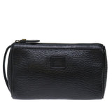 Luxury BurberrySs Clutch Bag Leather Black Auth ar11739