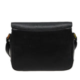 Luxury BurberrySs Shoulder Bag Leather Black Auth ar11985