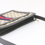 Gucci Sherry Line GG Canvas Shoulder Bag PVC Leather Red Navy ar4424