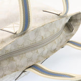 Gucci Sherry Line GG Canvas Tote Bag Silver Blue ar4426