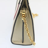 Gucci Sherry Line Chain Shoulder Bag Leather White Red Navy ar5967