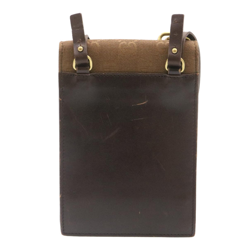 Gucci GG Canvas Shoulder Pouch Beige ar6289