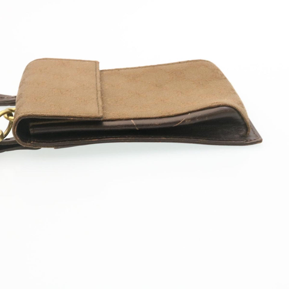 Gucci GG Canvas Shoulder Pouch Beige ar6289