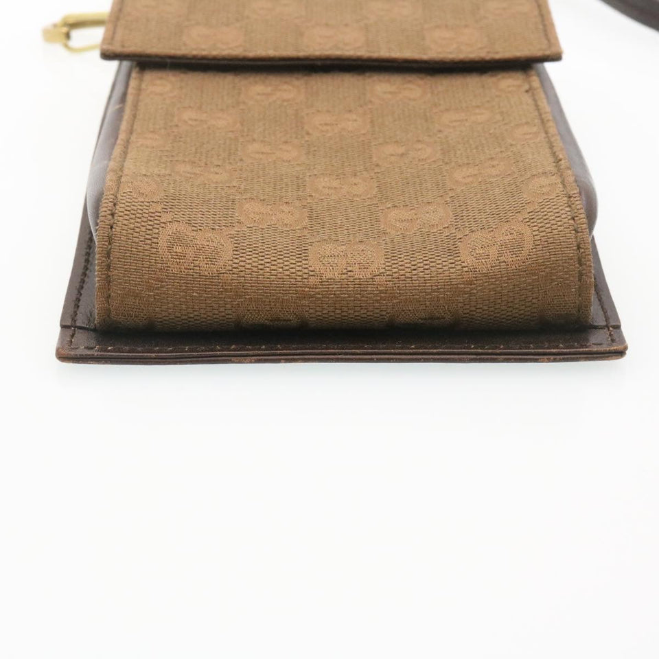 Gucci GG Canvas Shoulder Pouch Beige ar6289