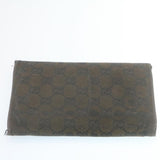 Gucci GG Canvas Long Wallet Leather 6Set Black Brown ar6414