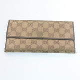 Gucci GG Canvas Long Wallet Leather 6Set Black Brown ar6414