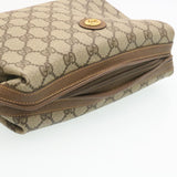 Gucci GG Canvas Pouch PVC Leather Beige ar6441