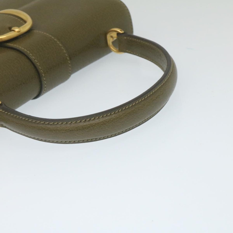 Gucci Hand Bag Leather 2Way Green ar6613