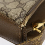 Gucci Web Sherry Line GG Canvas Shoulder Bag Beige Red Green ar6721