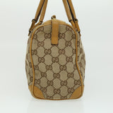 Gucci GG Canvas Sherry Line Hand Bag Beige Brown Red 0000851001553 ar7441
