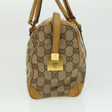 Gucci GG Canvas Sherry Line Hand Bag Beige Brown Red 0000851001553 ar7441