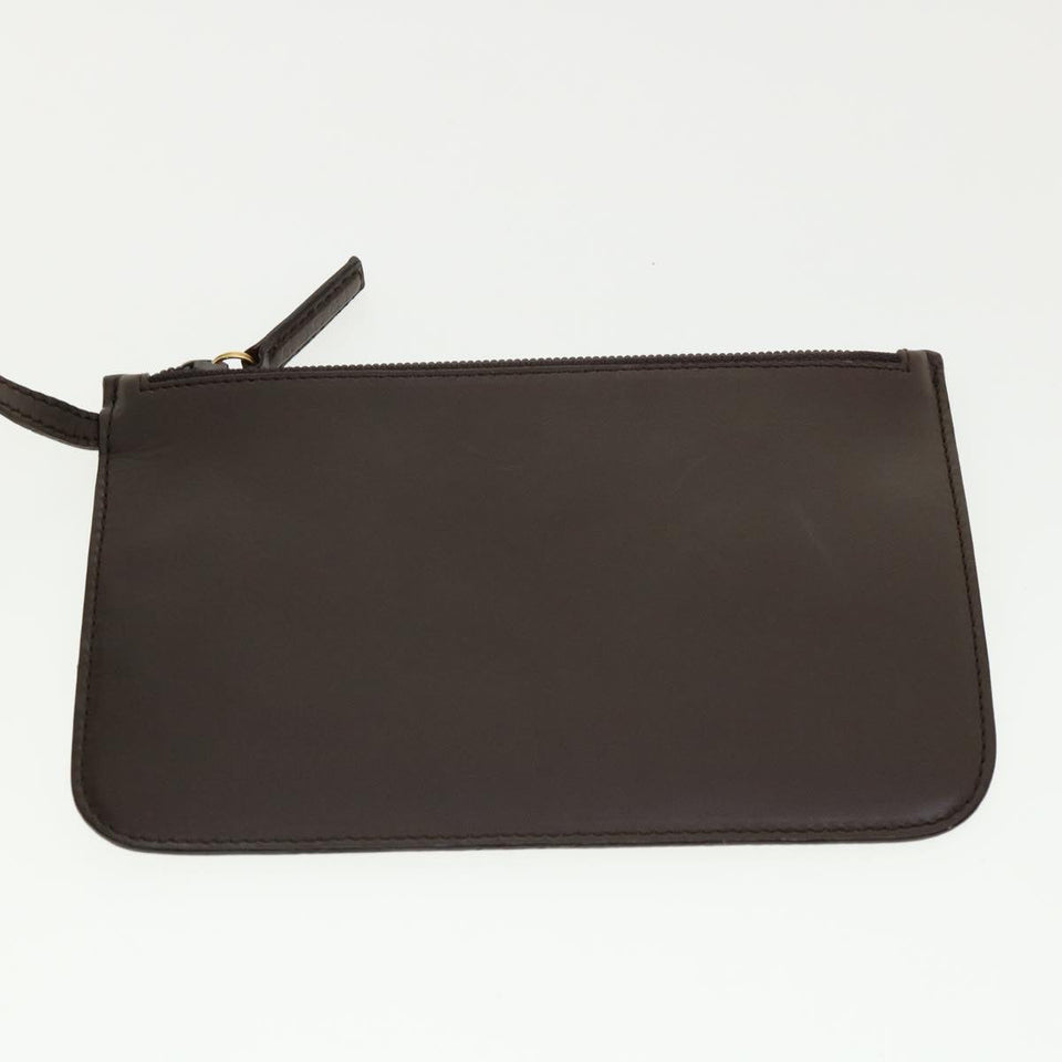 Gucci Bamboo Hand Bag Leather Brown ar7565