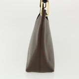 Gucci Bamboo Hand Bag Leather Brown ar7565