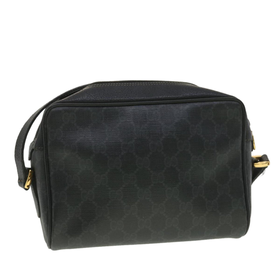 Gucci GG Canvas Web Sherry Line Shoulder Bag Black Red 119.02.087 ar8721