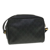 Gucci GG Canvas Web Sherry Line Shoulder Bag Black Red 119.02.087 ar8721