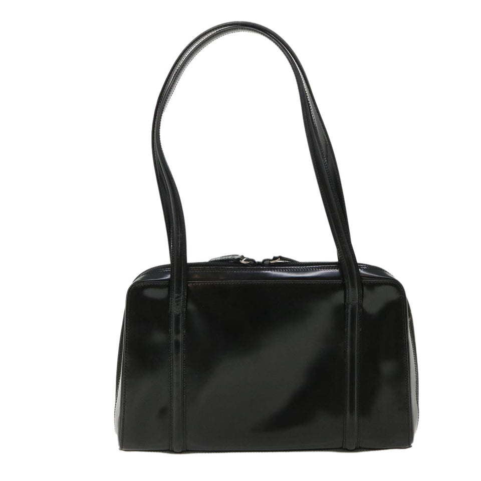 Gucci Shoulder Bag Patent Leather Black ar8722