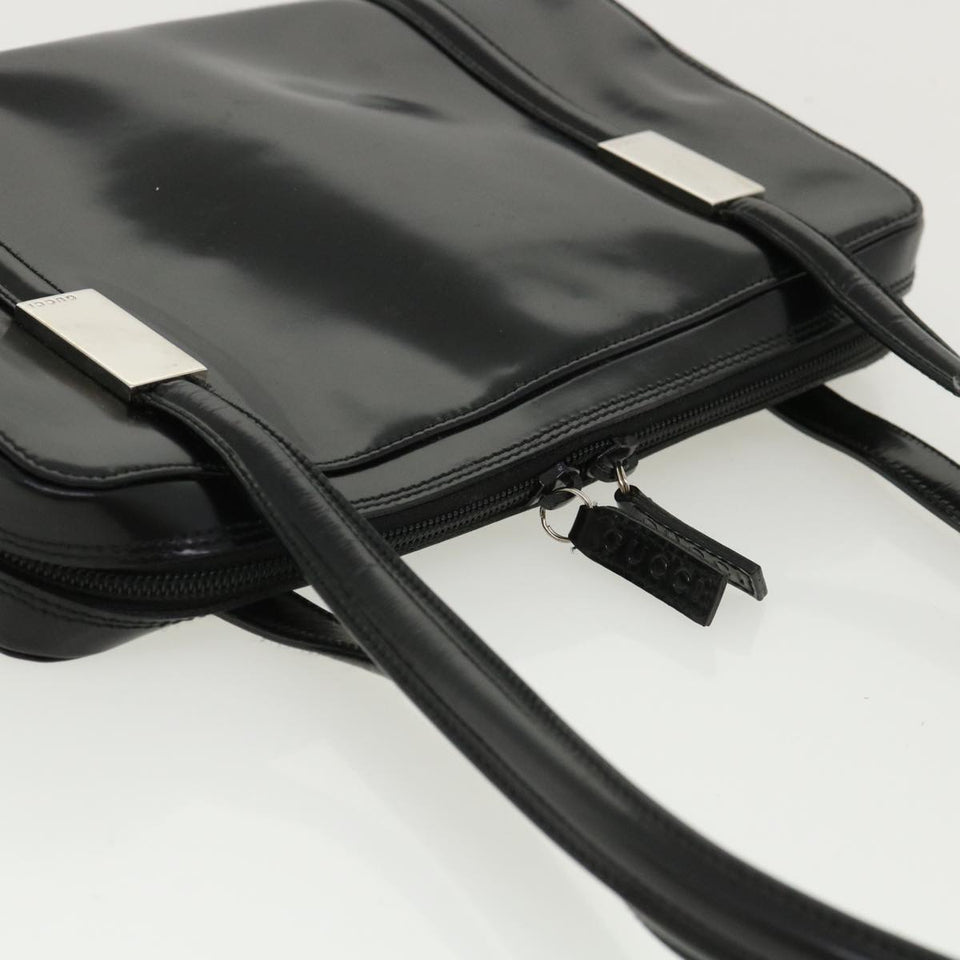 Gucci Shoulder Bag Patent Leather Black ar8722
