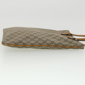 Gucci GG Canvas Hand Bag PVC Leather Beige Orange 117551 ar8725