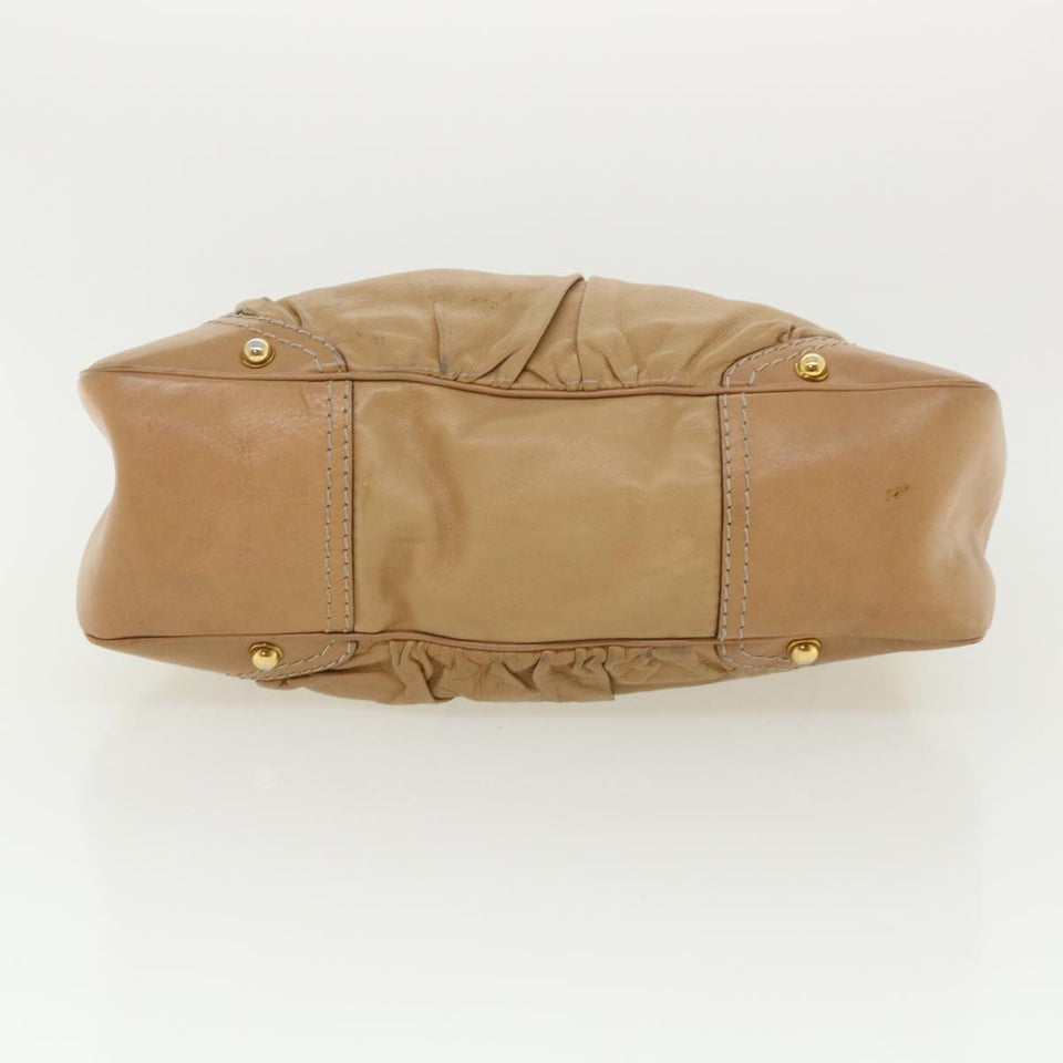 Gucci Shoulder Bag Leather Beige 211966 ar8735