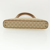 Gucci GG Canvas Hand Bag Canvas Beige Brown 113015 ar8857