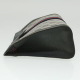 Gucci GG Canvas Sherry Line Clutch Bag PVC Leather Gray Red Navy ar8911