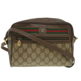 Gucci GG Canvas Web Sherry Line Shoulder Bag Beige Red Green ar8987