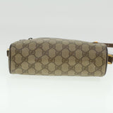 Gucci GG Canvas Web Sherry Line Shoulder Bag Beige Red Green ar8987