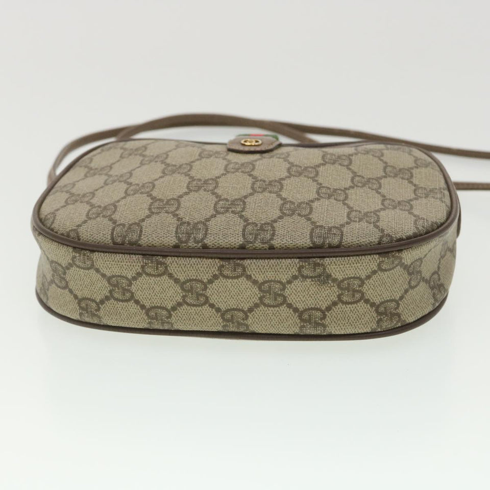 Gucci GG Canvas Web Sherry Line Shoulder Bag Beige Red 007.754.6112 ar9145