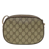 Gucci GG Canvas Web Sherry Line Shoulder Bag Beige Red 007.754.6112 ar9145