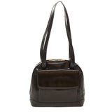 Gucci Bamboo Shoulder Bag Patent leather Brown 001.2214.1649 ar9167
