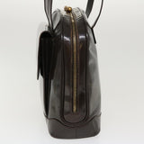 Gucci Bamboo Shoulder Bag Patent leather Brown 001.2214.1649 ar9167
