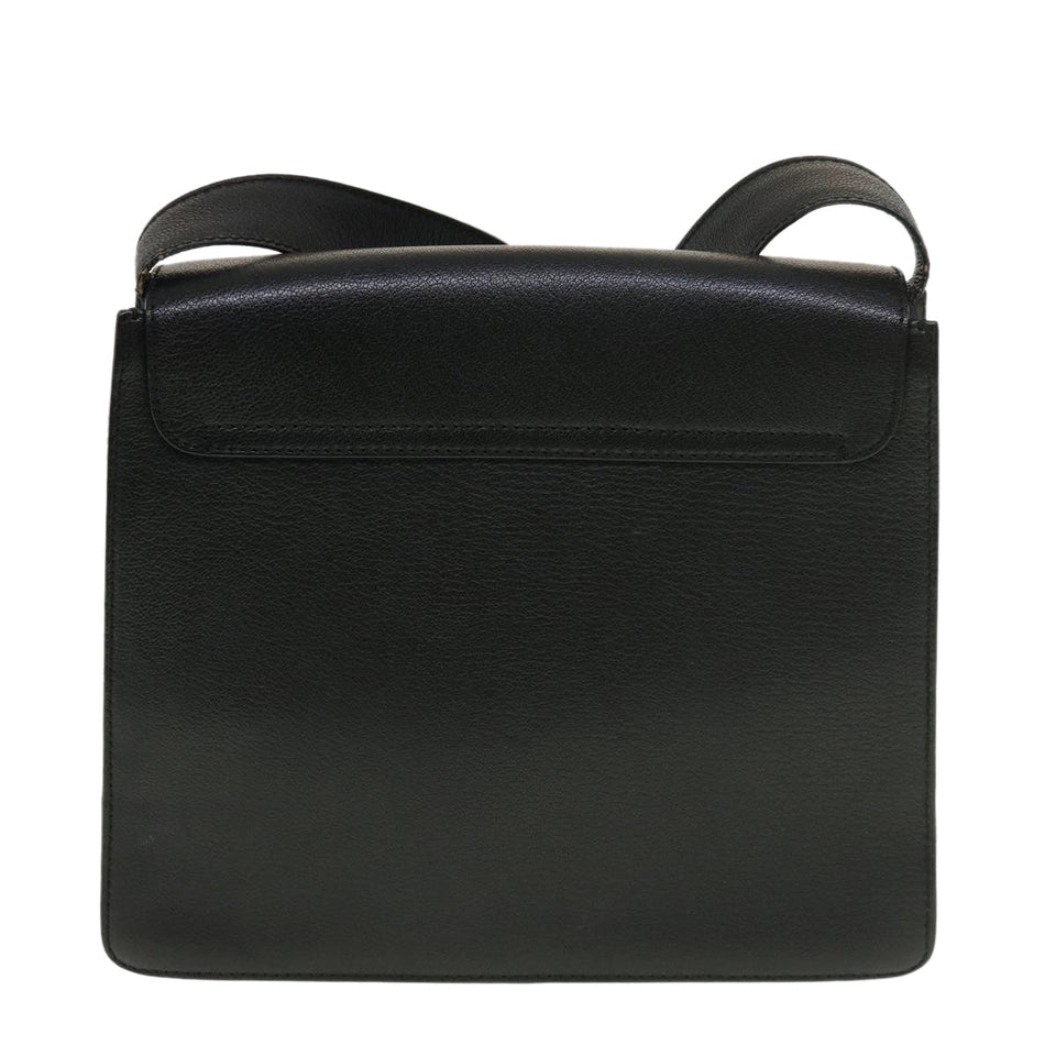 Gucci Shoulder Bag Leather Black ar9186