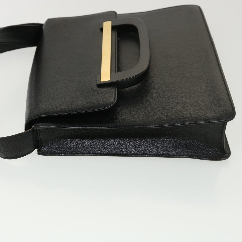 Gucci Shoulder Bag Leather Black ar9186