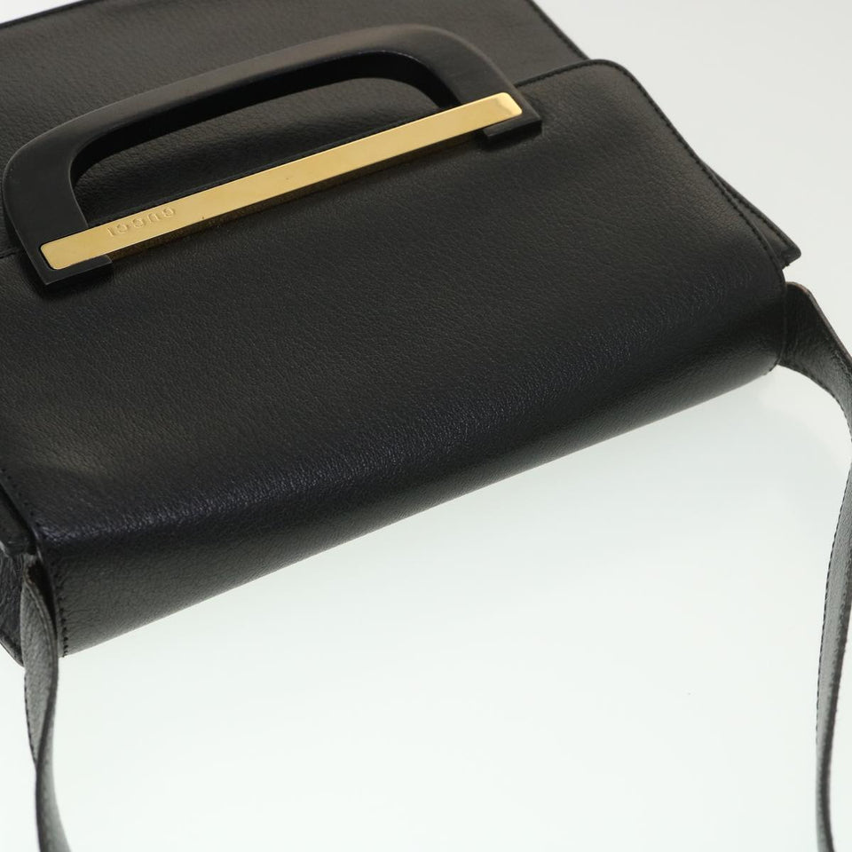 Gucci Shoulder Bag Leather Black ar9186