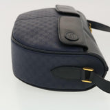 Gucci Micro GG Canvas Shoulder Bag PVC Leather Navy ar9247